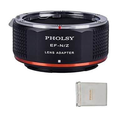 PHOLSY Lens Mount Adapter Manual Focus for Canon EOS EF Mount Lens to Nikon Z Mount Camera Body Compatible with Nikon Z fc, Z30, Z9, Z8, Z6, Z7, Z5, Z50, Z6II, Z7II, EF to Nikon Z, EOS to Nikon Z