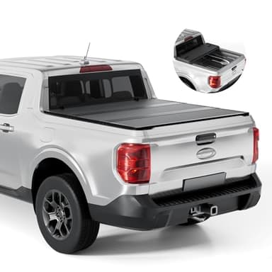 Tono King FRP Hard Tri-fold Tonneau Cover Fold Truck Bed Covers Compatible with 2022-2026 Ford Maverick 4' 6" Bed (54.4")