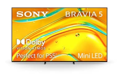 Sony BRAVIA 5 75 Inch TV, Mini LED, 4K Smart Google TV, XR Processor with AI Technology,120hz Television with Dolby Vision/Atmos, Exclusive Features for PlayStation®5, K-75XR50, 2025 Model