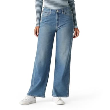 Levi Strauss Signature Gold Women's Size Heritage Original Wide Leg - Carpenter Mid-Rise Stretch Denim (Also Available, (New) Western Way, 16 Plus