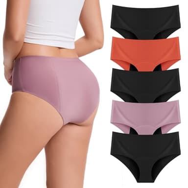 ToVii Incontinence Underwear for Women Plus Size Washable Leak Proof Menstrual Underwear Multicolor 2XL