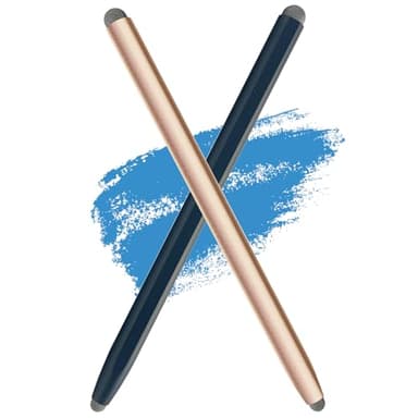 2-in-1 Stylus Pen for Touchscreen with Magnetic, Kenkor 2PCS Tablet Pencil for Apple iPad/Air/Mini/Pro/iPhone/Android/Huawei/Cellphone/Samsung/Galaxy All Universal Touch Screen Devices (Black/Gold)