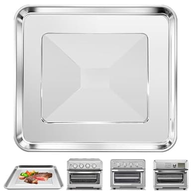 Air Fryer Tray Replacement for Cuisinart TOA-60 TOA-65 TOA-70 Toaster Air Fryer Convection Oven, 12.2 * 11'' Non-stick Mesh Air Fryer Steel Basket Wire Rack Accessories Parts, Dishwasher Safe