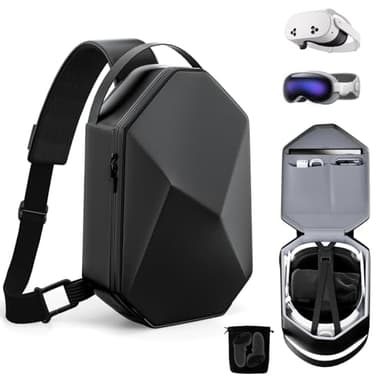 Hard Carrying Case for Oculus Meta Quest 3S/Quest 3/Quest 2/Vision Pro, Elite Strap Version/KIWI/BOBOVR Head Strap, VR Headset and Touch Controller Accessories, Full Protection for Travel/Home Storage