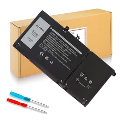 40Wh Type JK6Y6 Battery for Dell Inspiron 14 5000 5300 5301 5401 5402 5408 5409 5501 5508 5509 5400 5406 7405 7300 7306 7500 7506 2-in-1 Silver Series P102F Latitude 3410 3510 Vostro 5301 5401 5501