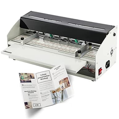 Mxmoonant 3-in-1 Electric Creasing Machine 18 1/2"(470mm) Paper Creaser Scorer Perforator Cutter for Cards Invitations Tickets 110V