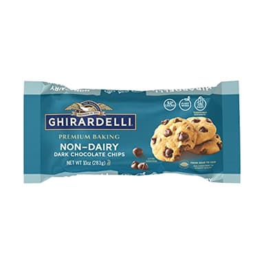 GHIRARDELLI Non-Dairy Dark Chocolate Chips for Baking, Premium Baking Chips, 10 OZ Bag (6 bags)