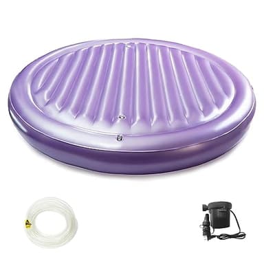 Youaide Round Water Bed Mattresses Constant Temperature Free Flow Full Wave Mattresses, Fit Body Curves Softside Waterbed Mattresses, for Adults, The Elderly, Children (78.7inch, 95% Small Wave)