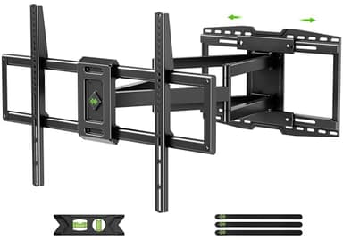 USX MOUNT 8" Sliding Design/Heavy Duty Full Motion TV Wall Mount for 32-120" TVs, Ultra-Large Dual Arm Mount for 16/18/24" Studs with Swivel,Tilt&Level/Preassembled, Max VESA 800x600 up to 165lbs