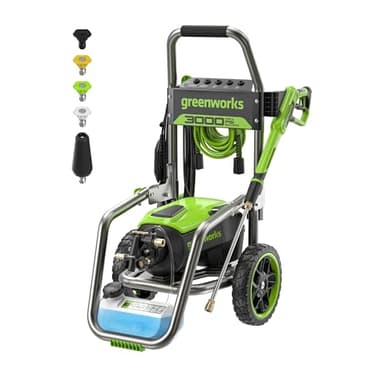 Greenworks Pro Brushless 3000 PSI (CSA Certified) 2.0 GPM Max / 1.1 GPM Electric Pressure Washer (Foldable Handles, Rugged Steel Frame, 25 FT Hose, 35 FT GFCI Power Cord)