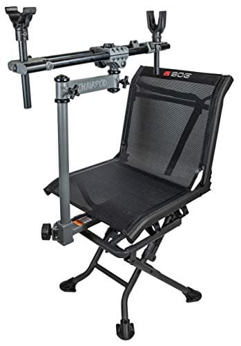 BOG ChairPod Hunting Rest with Maximum Shooting Stability, Tension Knobs, Tilting Frame, Adjustable Height, Swivel Chair, Hands-Free Use, and Comfortable Design for Hunting, Shooting, and Outdoors