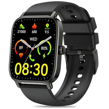 Paukila Smart Watch for Men Women Fitness: Step Tracker Make Answer Call Digital Mens Watches Waterproof Running Pedometer Smartwatch for Android Phone Sleep SpO2 Heart Rate Monitor