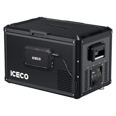 ICECO VL60 Pro Portable Fridge Refrigerator With Multi-directional Lid, 12 Volt Freezer powered by SECOP, Dual USB & DC 12/24V, AC 110-240V, 0°F to 50°F, for Camping, RV, With Magnetic Battery