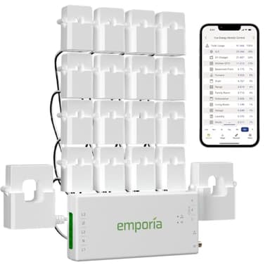 Emporia Vue 3 Home Energy Monitor - Smart Home Automation Module and Real Time Electricity Usage Monitor, Power Consumption Meter, Solar and Net Metering for UL Certified Safe Energy Monitoring