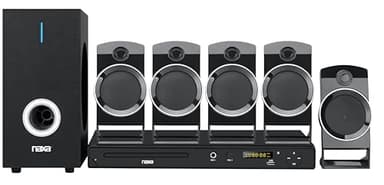 NAXA Electronics ND-859 5.1-Channel Home Theater DVD/Digital Media Player and Karaoke System, black