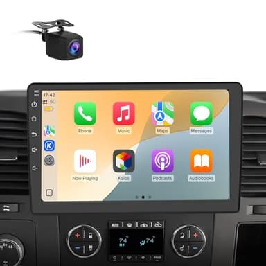 Junsun 4Core Car Radio Stereo for Chevy Chevrolet Silverado 2007-2013 Tahoe Equinox GMC Sierra Yukon with Android 13 CarPlay Android Auto Bluetooth