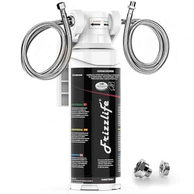 Frizzlife Under Sink Water Filter System-NSF/ANSI 53&42 Certified High Capacity Direct Connect Under Counter Drinking Water Filtration System-0.5 Micron Reduces Lead, Chlorine, Bad Taste & Odor