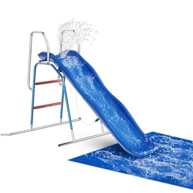 OHYEMO Water Slide for Kids Backyard, Outdoor Waterslide with 3-Zone Spray Sprinkler and Ground Tarp, Summer Water Game Toy for Backyard Water Fun Activities Play