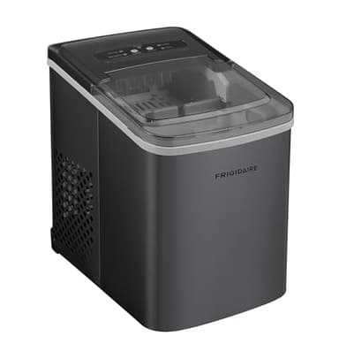 Frigidaire Countertop Portable, 26 lb per Day Bullet Ice Maker Machine (Black Stainless Steel)