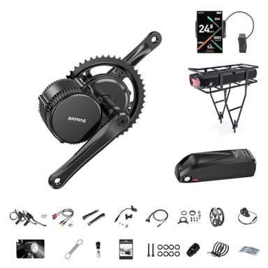 BAFANG Mid Drive Kit:500W/750W/1000W Ebike Motor Kits, BBS02B HD Mid Drive Ebike Conversion Kit with LCD Display& Battery