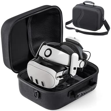 STARTRC GAMES Carrying Case for Meta Quest 3, Large Travel Case Compatible with BOBOVR S3 Pro/KIWI Design Battery Head Strap and Other Accessories, Hard Shell Travel Bag for Oculus Quest 3