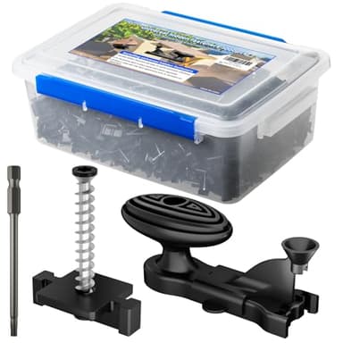 1000 PCS Hidden Deck Fasteners for Composite Decking,Nylon Deck Clips with 316 Stainless Steel Screws&Installation Tool,Universal Hidden Deck Clips for Wood&Composite Boards,Rust-Proof,Easy Install