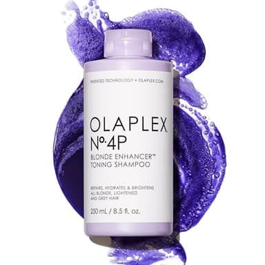 Olaplex Nº.4P Blonde Enhancer Purple Toning Shampoo: Neutralizes Brassiness & Strengthen | Repairs Damages & Hydrates Hair | For Coily, Curly, Straight, and Wavy, 250 mL / 8.5 Fl. Oz.