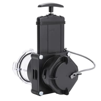 GLOBIZ Twist-On Waste Valve RV Gate Valve with Built-in Clear Adapter Compatible with Most Brands of Bayonet/Lug Adapter UV-Resistant(1Pack) Black&Clear(8049)