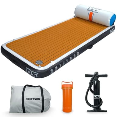 Driftsun Inflatable Floating Dock Platform - Mesa Dock Floats, Floating Docks for Lakes & Boats, Inflatable Island, Swim Platform Quick Inflation, Floating Mats for The Water