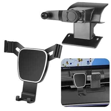 LUNQIN Car Phone Holder for Genesis GV70 2022 2023 2024 2025，Electrified GV70 2022-2025 Auto Accessories Navigation Bracket Interior Screen Decoration Dash Board Mobile Cell Phone Mount case