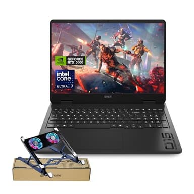 HP OMEN 16 Ultra Slim RTX 5060 2025 AI Gaming Laptop,16" FHD+144Hz,Intel Ultra 7 255H(Beats Intel i7-14700),32GB DDR5 RAM,1TB SSD,RGB Backlit Keyboard,W11H,Bundle with PCO Laptop Cooler