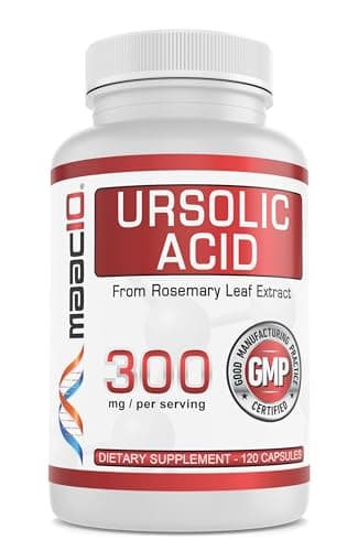 MAAC10 Ursolic Acid 300mg - Sourced from Rosemary Extract, AMPK & Sirtuin Activator - Third-Party Lab Tested