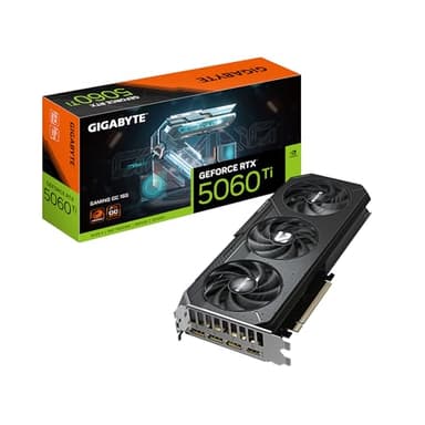GIGABYTE GeForce RTX 5060 Ti Gaming OC 16G Graphics Card, by NVIDIA,16GB 128-bit GDDR7, PCIe 5.0, WINDFORCE Cooling System,DisplayPort & HDMI - Video Output Interface,GV-N506TGAMING OC-16GD Video Card