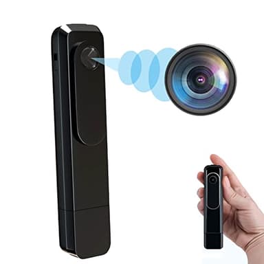 DAIFAC Hidden Camera Mini Body Camera HD 1080P Portable Cop Pocket Cam with Video Recorder Nanny Camera for Home Security, No WiFi Needed Indoor/Outdoor Security Guard Surveillance Camera Equipment