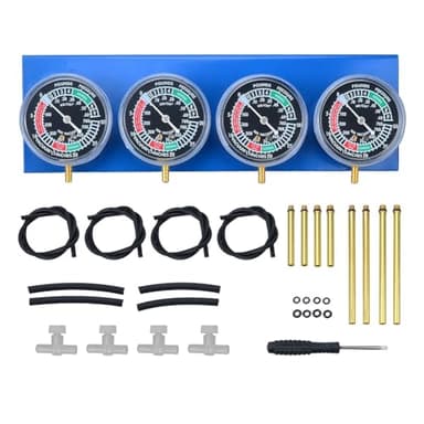 Prokomon Motorcycle Carburetor Synchronizer Tool; Carb Synchronizer Tool with 4 Gauge; Vacuum Carb Sync Tool for 2 Cylinder or 4 Cylinder
