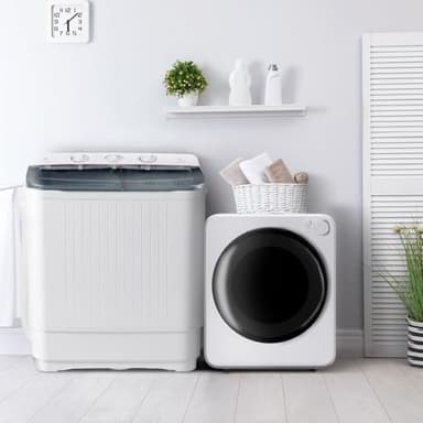 DOGHLY Portable Washer and Dryer Combo Set, 1.8 Cu.Ft Portable Clothes Dryers, 5 Drying Modes, 22 lbs Fully Automatic Washing Machine, Compact Washer and Dryer for Apartment, RV, Dorm