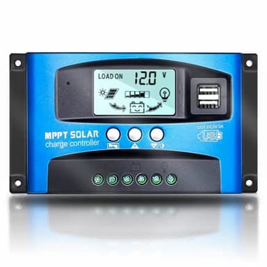EpRec MPPT 100A 12V/24V Auto Focus Tracking Solar Panel Charge Controller Regulator with Dual USB Port,LCD Display, New Mppt Technical