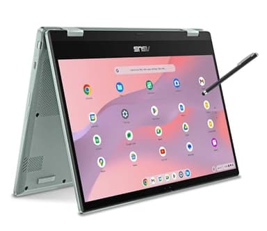 ASUS Flip CM14 Slim 2-in-1 Chromebook in Gray Green 8-core up to 2.05GHz 14in FHD Touchscreen 4GB DDR4 64GB Emmc WiFi Chrome OS (CM1402 – Renewed)