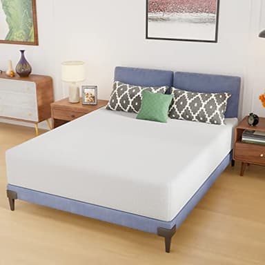 PayLessHere | 12 Inch Queen Mattress | Medium Firm Gel Memory Foam Mattress | White | with Washable Zipper Cover | for Pressure-Relieving Cool Sleep | Bed in a Box, CertiPUR-US Certified