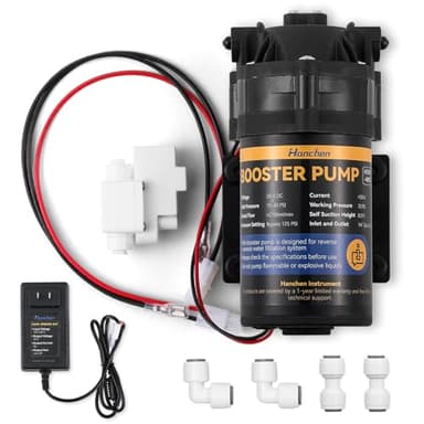 Hanchen Booster Pump Complete Kit for Home RO Reverse Osmosis Water Purification System, Quick-Connection Design, High Pressure Switch