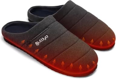 Fluffy Thermal Slippers for Women Men Electric Foot Warmer Microwave Foot Warmers for Neuropathy Soft House Shoes Indoor Outdoor Cute, grey, 41/42.5 EU