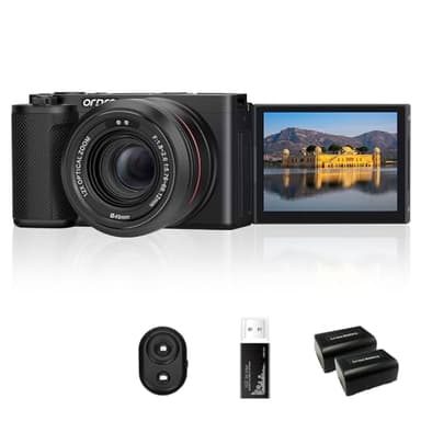ORDRO G730 5K Mirrorless Camera 12x Optical Zoom, 3.2" Vari-Angle Touchscreen, Auto/Manual Focus for Vlogging and Photography