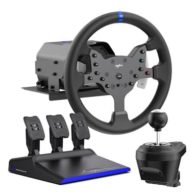 PXN V99 3.2Nm Force Feedback Gaming Steering Wheel – 270-900 Degree, 11.8-inch, Hall 3-Pedal, H Shifter - Sim Racing Wheel for PC, PS4, Xbox One, Xbox Series X|S