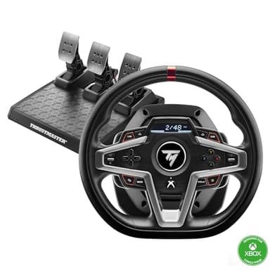 Thrustmaster T248 Racing Wheel & Magnetic Pedals for Xbox Series X|S, Xbox One & PC – Hybrid Drive Force Feedback, Magnetic Paddle Shifters and Interactive Display