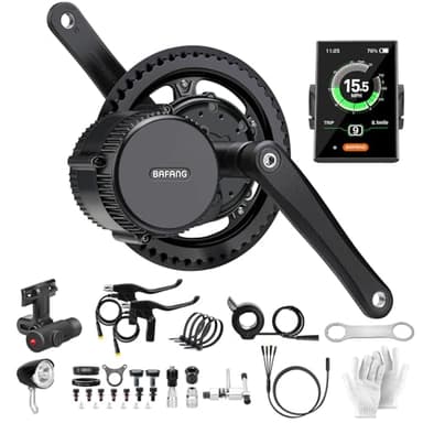 BAFANG 48V 750W Electric Bike Conversion Kit Mid Drive with Chainring 44T, BBS01B Mid Motor Kit for Women Men Adults, DIY eBike Pedelec Kit C18 Display, Thumb Throttle