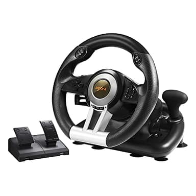 PXN PC Racing Wheel, V3II 180 Degree Universal Usb Car Sim Race Steering Wheel with Pedals for PC, PS3, PS4, Xbox One, Xbox Series X/S, Switch (Black)