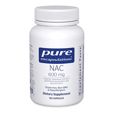 Pure Encapsulations NAC 600 mg - N-Acetyl Cysteine NAC Supplement for Lung Health & Immune Support, Liver Support & Antioxidants* - with Freeform N-Acetyl-L-Cysteine - 90 Capsules
