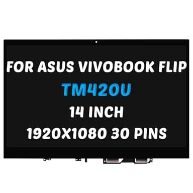 Replacement for ASUS VivoBook Flip 14 TM420 TM420I TM420U TM420IA TM420UA LCD Screen 1920x1080 14.0 inch LED Screen Display Digitizer Assembly (for Touch Screen Only)