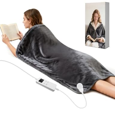 Extra Large Heating Pad for Back Pain Period Cramps Relief, King Size 59x27 Full Body Wrap Around Electric Heat Pad, Plug in Wearable 2 in 1 XXL Heat Cloak, Gift for Women Men Elders Home Office Use