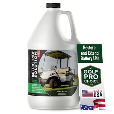Battery Renew Solution for Golf Cart Batteries - 64 oz Desulfator Refill - Refurbish, Repair & Restore Any 6 Volt, 8 Volt or 12 Volt Lead Acid Batteries - Made in USA - Non-Toxic Safe Refill Solutions